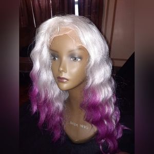 Ombre Blonde and Purple Lacefront Wig